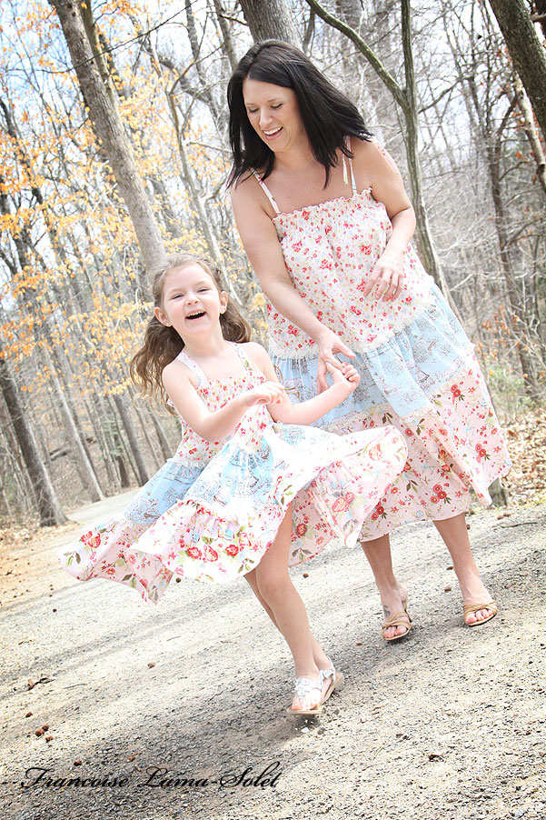 Mother and daughter matching twirl dress skirt Country Twirl