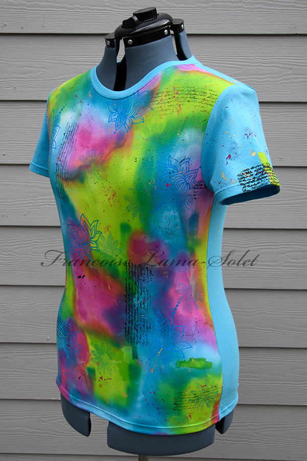 Women's Wearable Art Hand Painted and Hand Printed Colorful Short ...